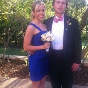 One shoulder BCBG bandage dress